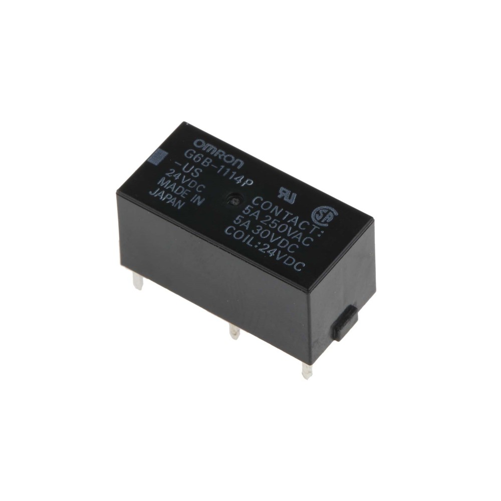 Relé eletromagnético SPST-NO, 24VDC, 5A