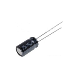 Condensador Eletrolítico 100µF 25V 105º 6.3x11