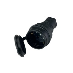 Ficha Schuko AC fêmea 16A PVC para cabo