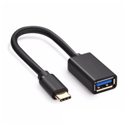 Cabo adaptador USB-C Macho / USB-A 3.0 Fêmea, com 15cms