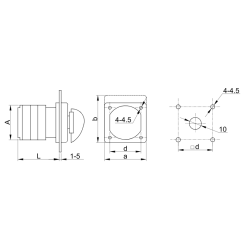 Interruptor Rotativo ON-OFF monofásico 20A