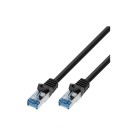 Cabo de Rede S/FTP, CAT6A, LSZH, Preto, com 3 metros de comprimento