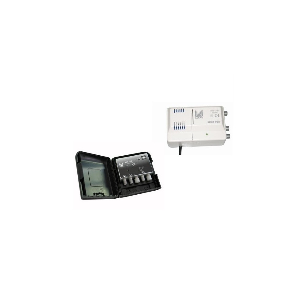 Kit Amplif.AM160+Alim.AL000  UHF-FM-DAB Rej. LTE