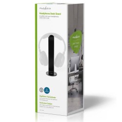 Suporte para Auscultadores, 87x244mm, em ABS, Preto
