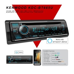 KENWOOD KDC-BT665U AUTO RADIO 1 DIN CD/USB/BLUETOOTH