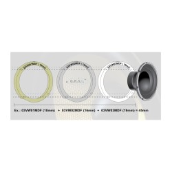 Aro adaptador de montagem para coluna 165mm