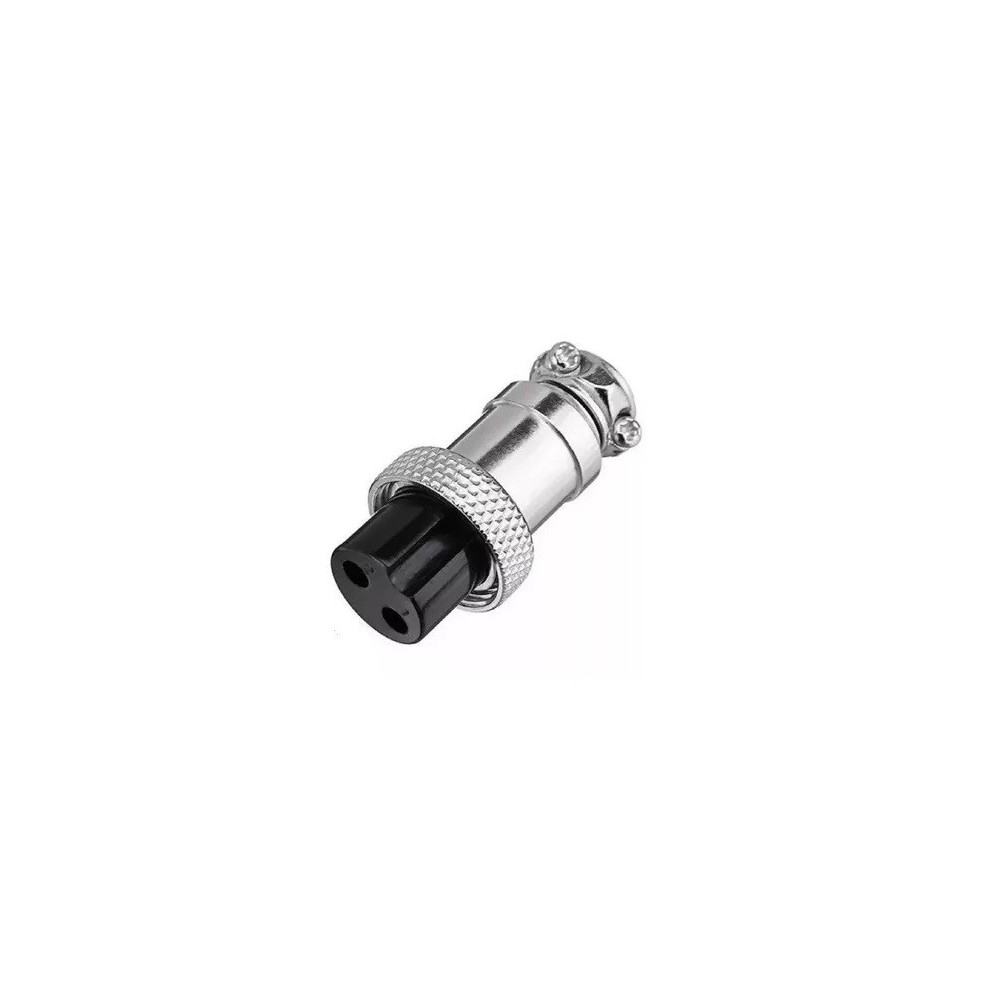 Ficha microfone fêmea 2 pinos RS765 GX12 M12 Air