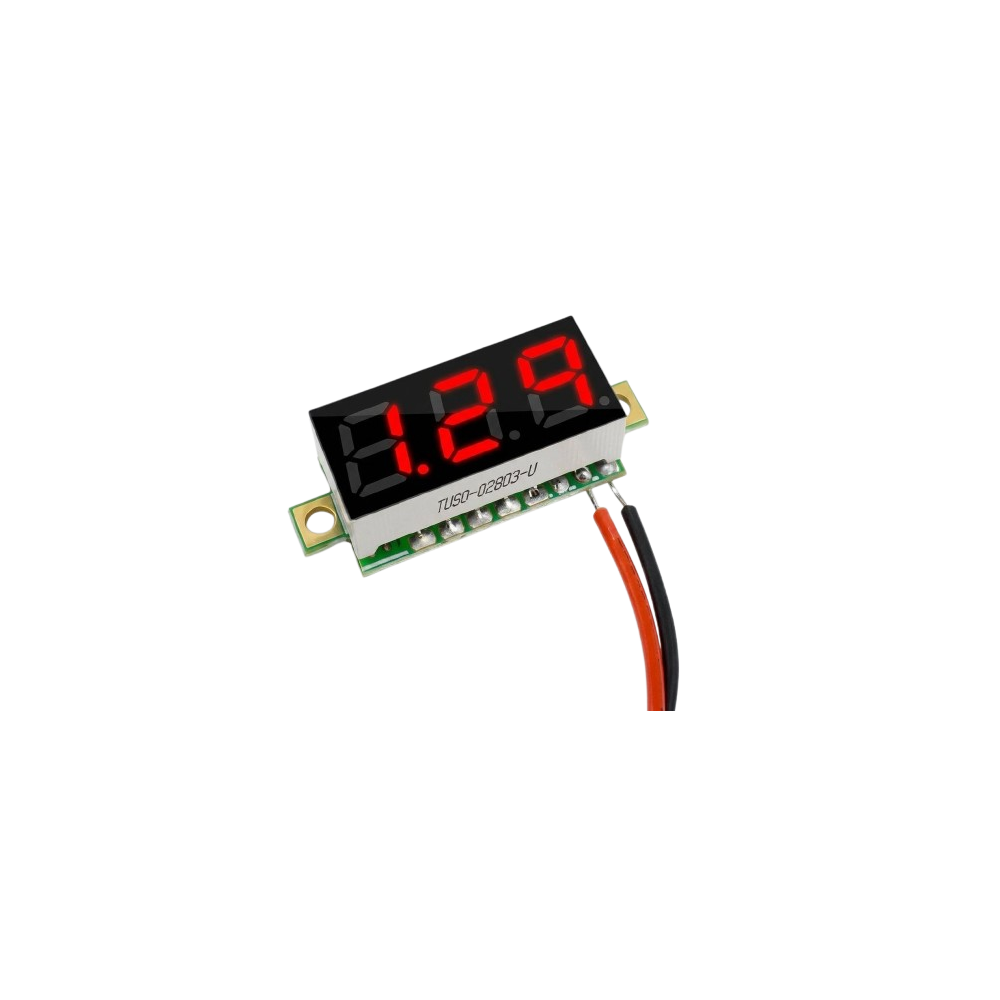 Voltímetro Digital LED Vermelho 0,28" 3,5–30V DC
