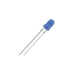 Díodo LED Azul 5 mm Difuso 3,0–3,2 V 1000 mcd