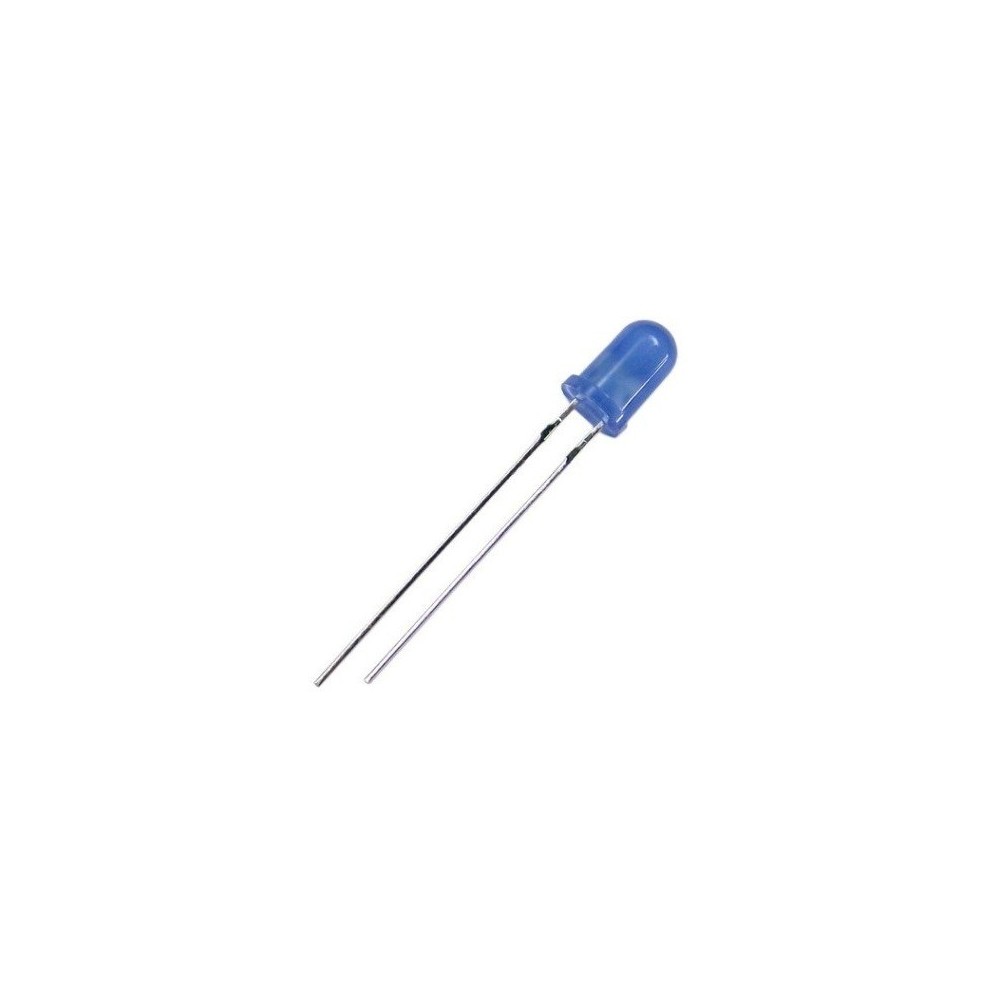 Díodo LED Azul 5 mm Difuso 3,0–3,2 V 1000 mcd