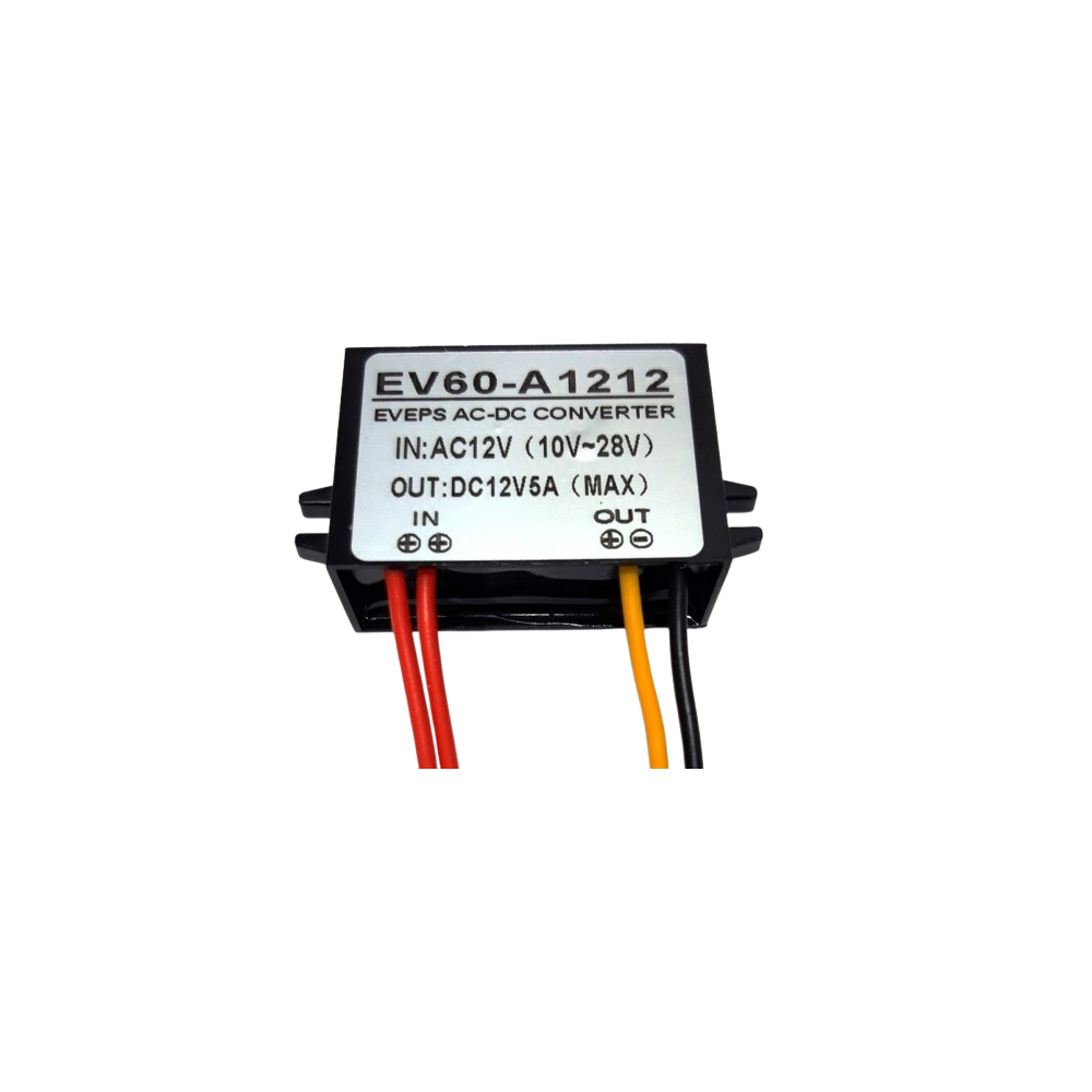Conversor AC-DC 10–28 V para 12 V DC 5 A 60 W IP67