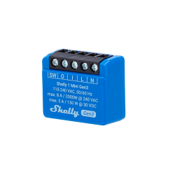 Relé Inteligente Shelly 1 Mini Gen3 8 A Wi-Fi Bluetooth