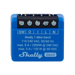 Relé Inteligente Shelly 1 Mini Gen3 8 A Wi-Fi Bluetooth