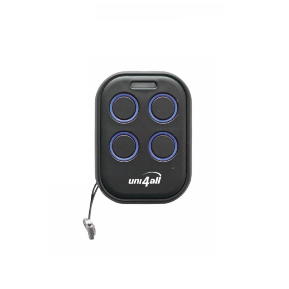 Comando Garagem Universal 4 Canais BLACKONE Rolling Code
