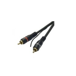 Cabo RCA Duplo DIETZ ROM 0.75 m Preto com Blindagem Dupla