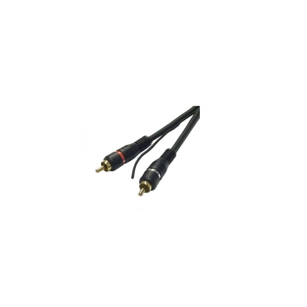 Cabo RCA Duplo DIETZ ROM 0.75 m Preto com Blindagem Dupla