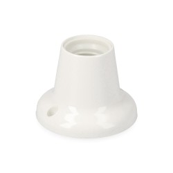 Porta-Lâmpadas E27 EDM Branco Reto 4A 250V 40W