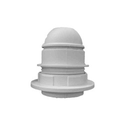 Porta-lâmpadas E27 EDM Branco Semirroscado com Anilha