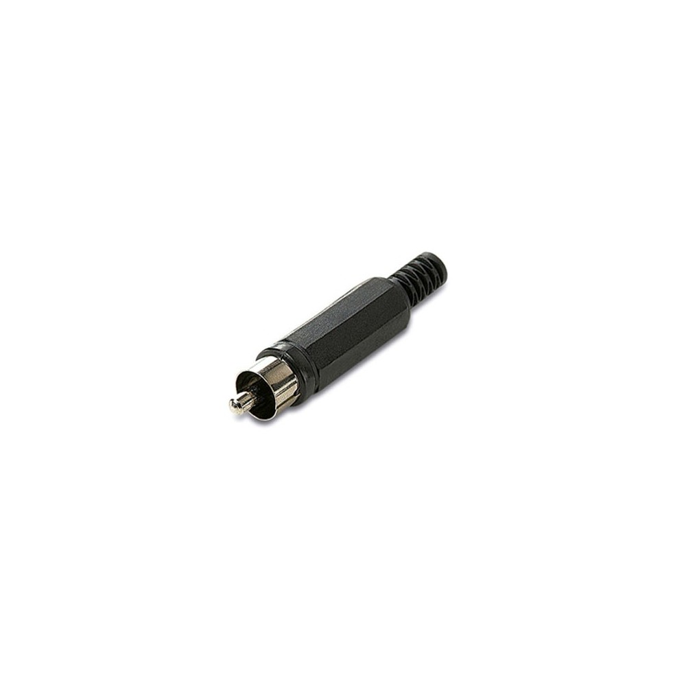 FICHA RCA MACHO EXTENSAO PRETA FICHA RCA MACHO EXTENSAO PRETA
